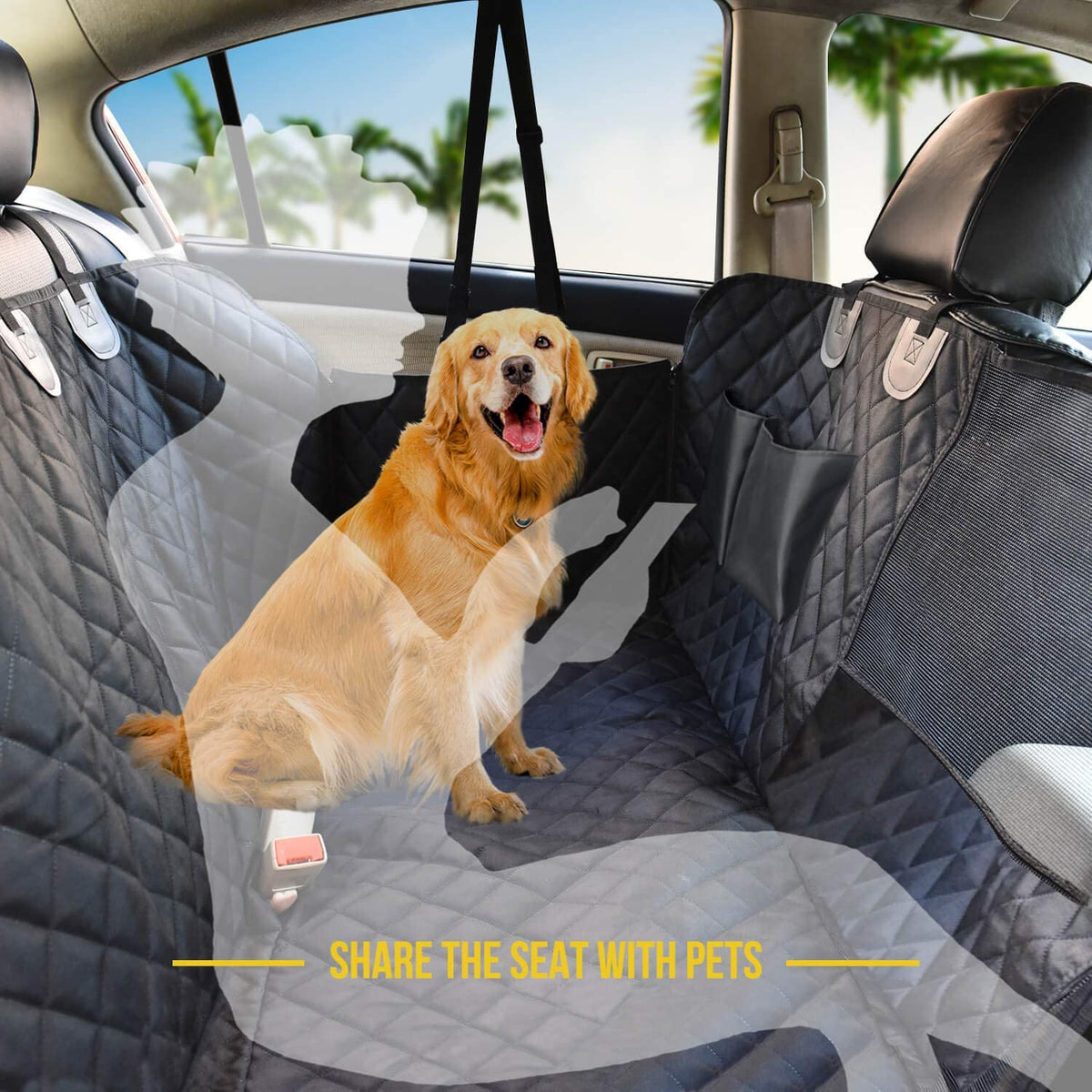 Petisia Waterproof Back Seat Dog Hammock