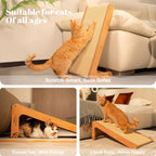 Petisia Wooden Sisal Cat Scratcher & Climbing Ramp