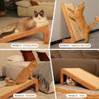 Petisia Wooden Sisal Cat Scratcher & Climbing Ramp